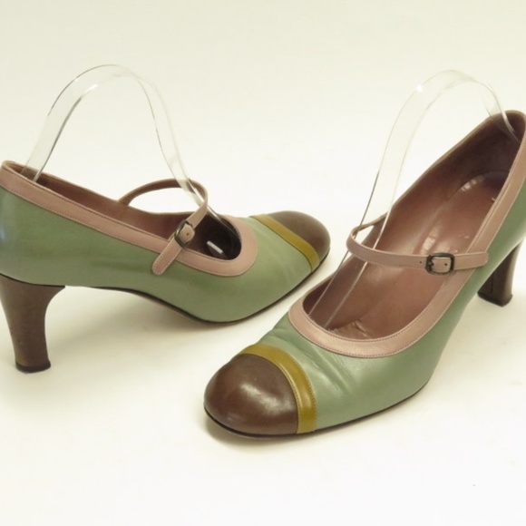 Marni Shoes - Marni Mary Jane Pump Multicolor Leather Size 40